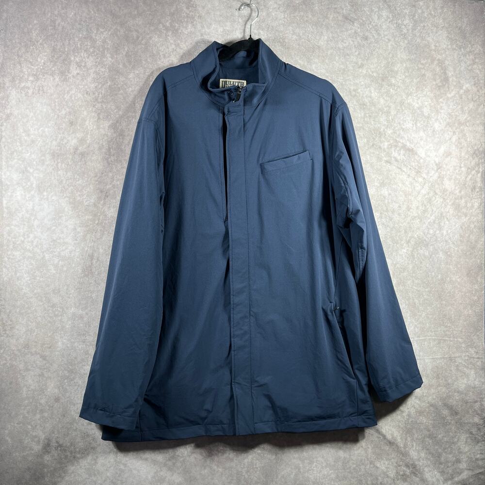 Duluth Trading Co. Jacket Mens Size XL Navy Blue Windbreaker Full Zip Outdoor